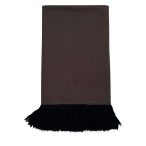 Vintage L Rothschild Brown Throw Blanket 70”X48” Orlon Wool Fringe Made in USA